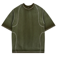 Buzzcut Overlock Enzyme Wash Olive T-shirt