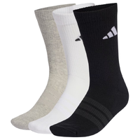 Adidas Cushioned Sportwear Crew Grey Heather White Black 3 Pair Socks