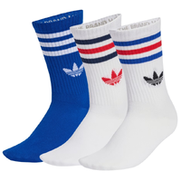 Adidas 3 Stripes Crew White Collegiate Royal 3 Pair Socks