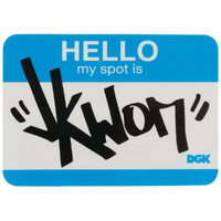 Dgk My Spot Is Jkwon Skateboard Sticker