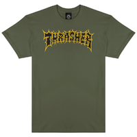 Thrasher Spikey Military Green T-Shirt