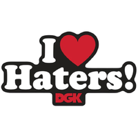 Dgk Haters Black White Skateboard Sticker