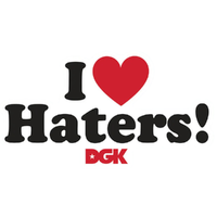 Dgk Haters White Black Skateboard Sticker