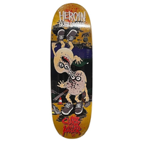 Heroin Curb Killer 9 Merged Yellow 10.0 Skateboard Deck