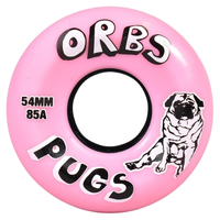 Welcome Orbs Pugs Pink 85A 52mm Skateboard Wheels