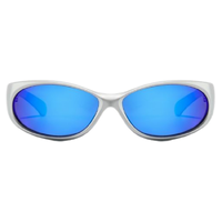 Ritual Vision Demon Speed Matte Chrome Blue Reflective Polarised Sunglasses