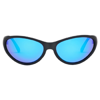Ritual Vision Morphine Matte Black Blue Reflective Polarised Sunglasses