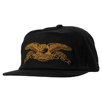 Anti Hero Basic Eagle Black Gold Snapback Hat