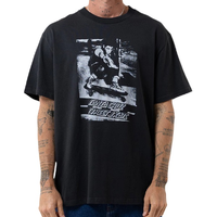 Santa Cruz Salba Street Skate Ad Washed Off Black Box Fit T-Shirt