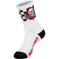 Powell Peralta Ripper Checker Stripes Red Black Mens Socks