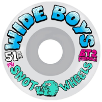 Snot Wheel Co Wide Boys Clear 99A 51mm Skateboard Wheels