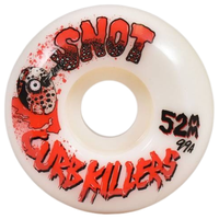Snot Wheel Co Curb Killer White Conical 99A 52mm Skateboard Wheels