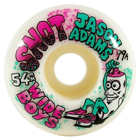 Snot Wheel Co Jason Adams Wide Boys White 99A 54mm Skateboard Wheels