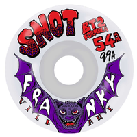 Snot Wheel Co Franky Bats Clear Conical 99A 54mm Skateboard Wheels