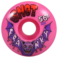 Snot Wheel Co Franky Bats Neon Pink 101A 56mm Skateboard Wheels
