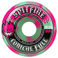 Spitfire Conical Full Pink Green F4 99D 53mm Skateboard Wheels