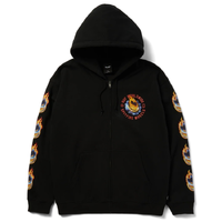 HUF X Spitfire Chrome Head Black Zip Hoodie