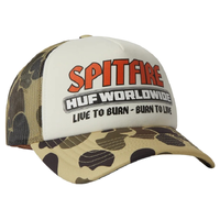 HUF X Spitfire Burn Forever Camo Trucker Hat