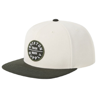 Brixton Oath III Wax Paper Dark Olive Snapback Hat