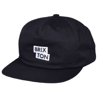 Brixton Team Black Snapback Hat