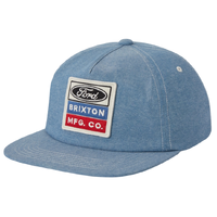Brixton X Ford Service Dept Blue Chambray Snapback Hat