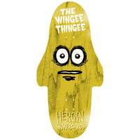 Heroin Wingy Thingee Yellow 15.25 Skateboard Deck
