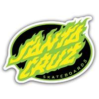 Santa Cruz Oval Flame Sticker