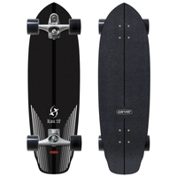 Carver Black Tip Carbon C7 Surfskate Skateboard