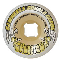 OJ Double Duro Chubbies White Gum 101A/95A 54mm Skateboard Wheels