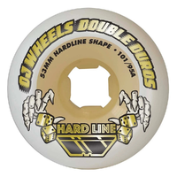 OJ Double Duro Hardline White Gum 101A/95A 53mm Skateboard Wheels