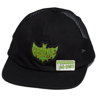 Creature Hippie Skull Black Trucker Hat