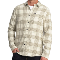 Volcom Caden Plaid Dirty White Long Sleeve Shirt