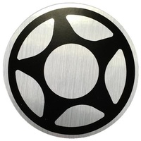Proto Scooter Logo Sticker Black Chrome