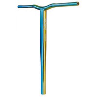 Grit Scooter Bars - Black Battle Bars - 680mm Tri Colour Blue Yellow Red