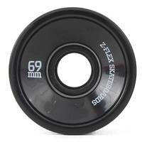 Z-Flex Longboard Wheels V2 Solid Black 83A 69mm