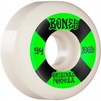 Bones 100's White Green V5 54mm Skateboard Wheels