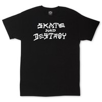 Thrasher Skate & Destroy T-Shirt - Large Black