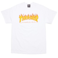 Thrasher Flame T-Shirt - Medium White
