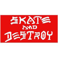 Thrasher Skate & Destroy Sticker Medium Red