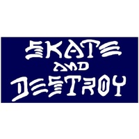 Thrasher Skate & Destroy Sticker Medium - Blue