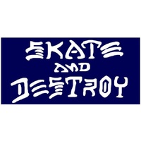 Thrasher Skate & Destroy Sticker Medium Blue