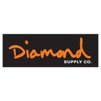 Diamond Supply Co Sticker - Og Script - Black Orange