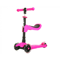 i-glide Boardwalk Straddler 3 In 1 Adjustable Kids Scooter - Hot Pink