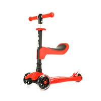 i-glide Boardwalk Straddler 3 In 1 Adjustable Kids Scooter - Red