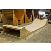 Kick Push Half Pipe - 3 Feet High x 1.8 Metres Wide - Skateboard Ramp Scooter Bmx