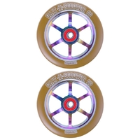 Grit Scooter Wheels Pair - 110mm Gum Neochrome - Bearings Included