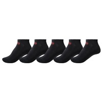 Globe Womens Ankle Socks 5 Pairs Black