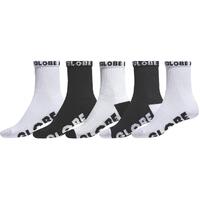 Globe Mens Socks 5 Pairs Black & White Quarter