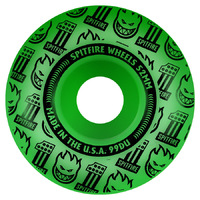 Spitfire Skateboard Wheels - VFlash Neon Green - 52mm