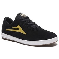 Lakai Mens Skate Shoes Sheffield Black Gold Suede